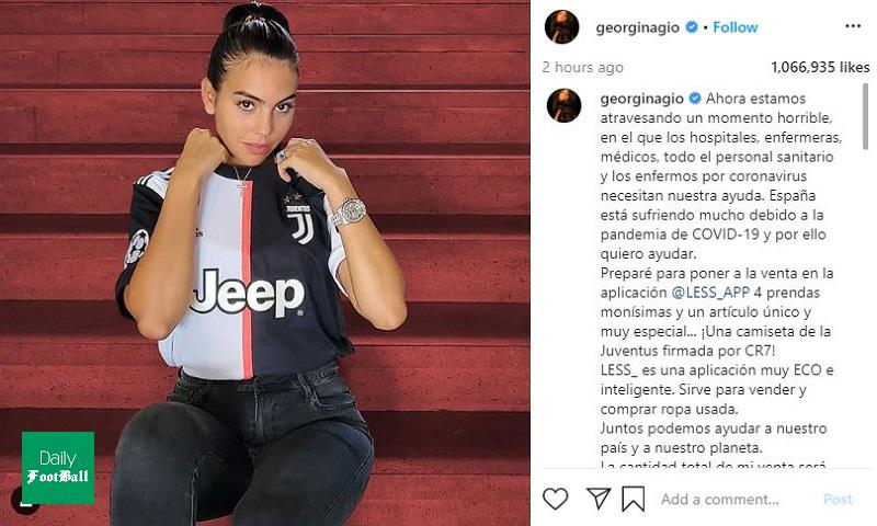 جورجینا رودریگز، همسر رونالدو به مبارزه با کرونا برخاست