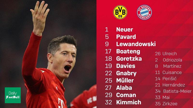 ترکیب بایرن مونیخ و دورتموند برای بازی امشب 6 خرداد 99