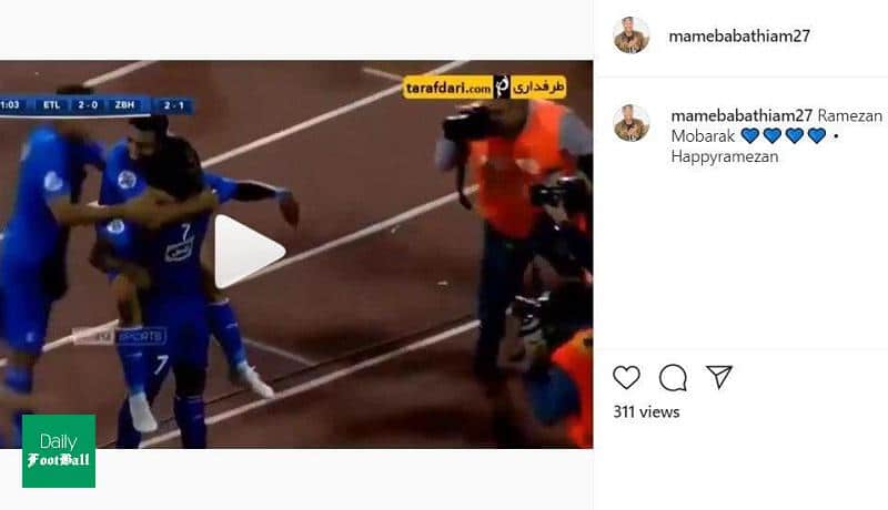 دبل مامه تیام در نشان دادن چراغ سبز به استقلال