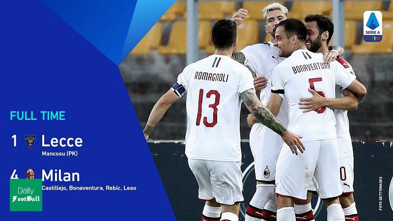 نتیجه بازی میلان و لچه/ برد پرگل میلان