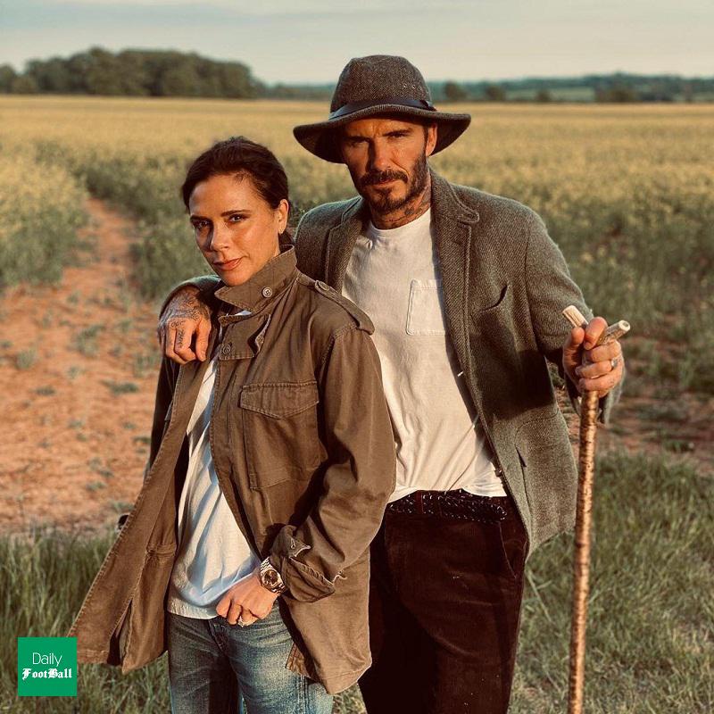 عاشقانه دیوید بکام و همسرش