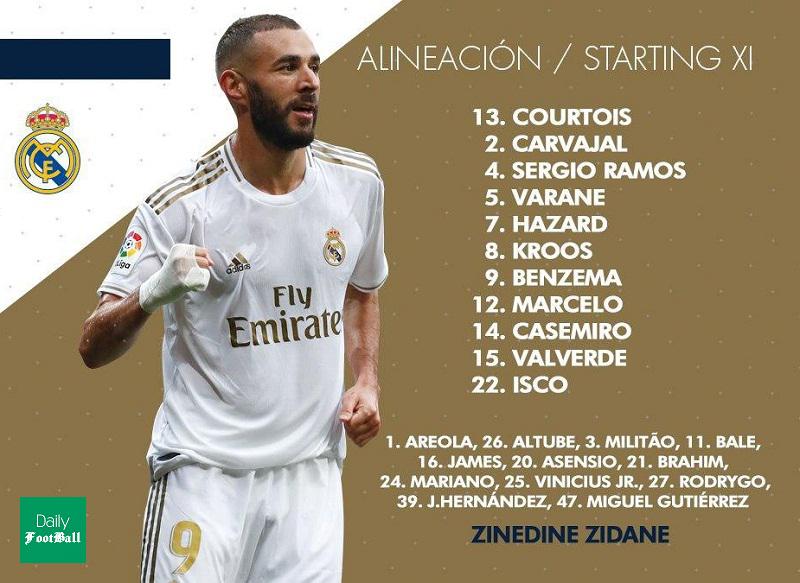 ترکیب رئال مادرید مقابل اسپانیول برای بازی امشب 8 تیر 99