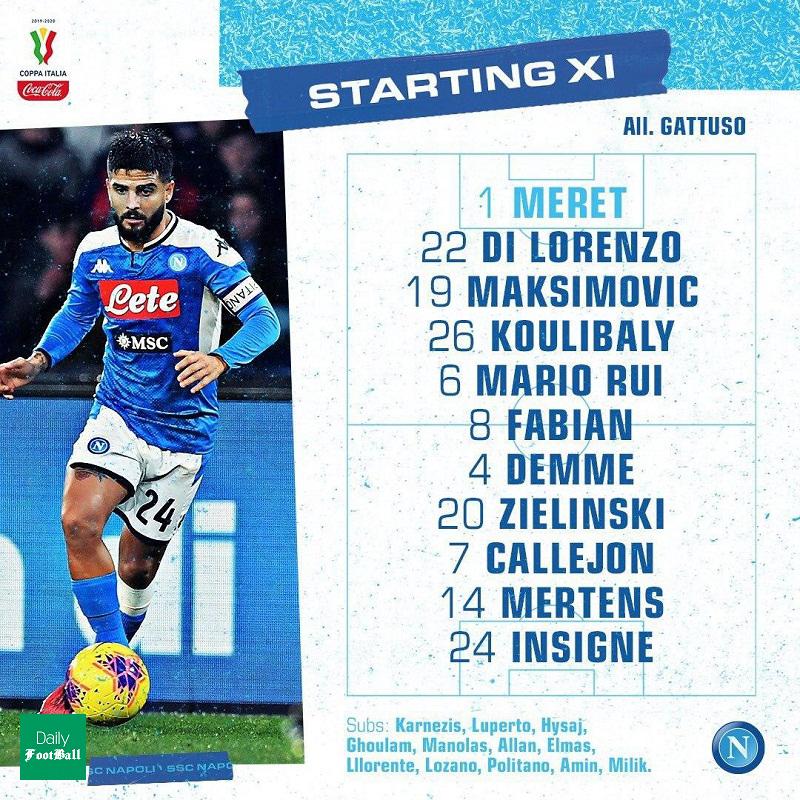 ترکیب یوونتوس و ناپولی برای بازی فینال جام حذفی ایتالیا