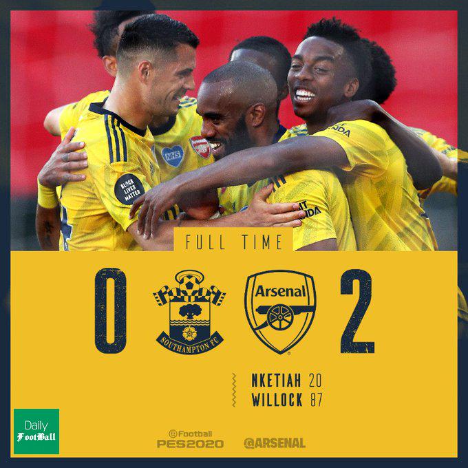 نتیجه بازی آرسنال و ساوتهمپتون/ خروج توپچی ها از بحران