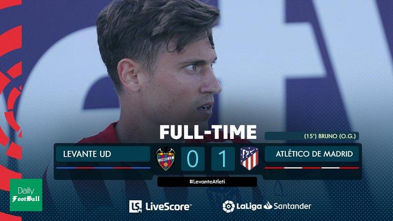 نتیجه بازی اتلتیکو مادرید و لوانته/ صعود اتلتیکو به رتبه سوم لالیگا