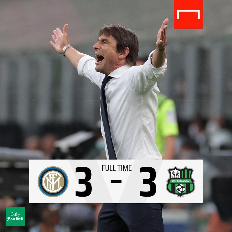 نتیجه بازی اینتر و ساسولو/ خروج اینتر از جمع مدعیان سری آ