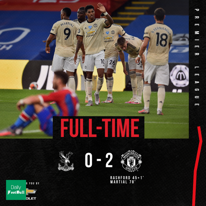 نتیجه بازی منچستریونایتد و کریستال پالاس/ پیروزی شیاطین سرخ