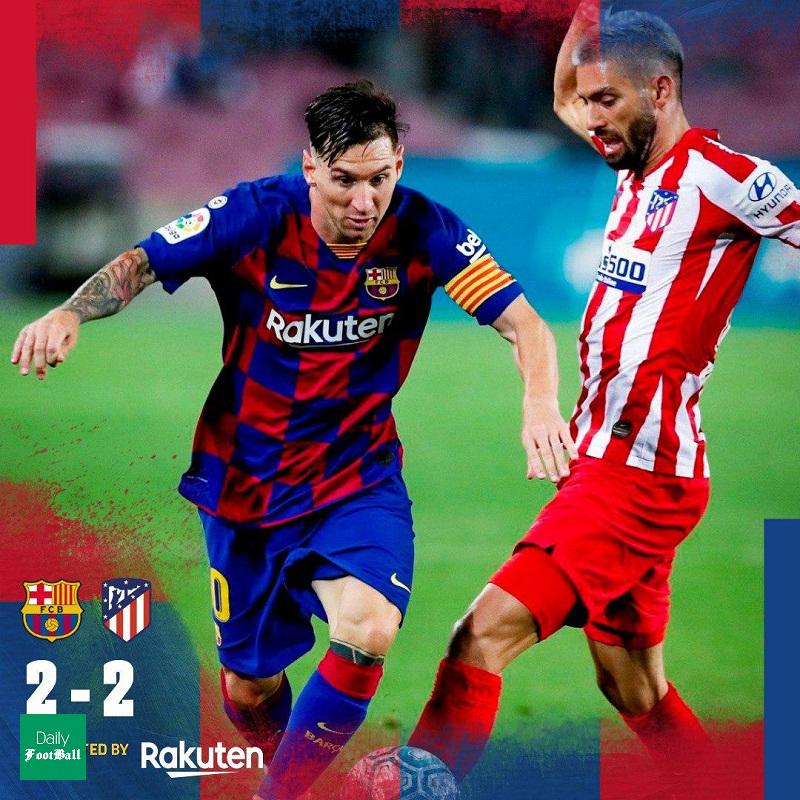 نتیجه بازی بارسلونا و اتلتیکو مادرید/ زور بارسا به اتلتیکو هم نرسید