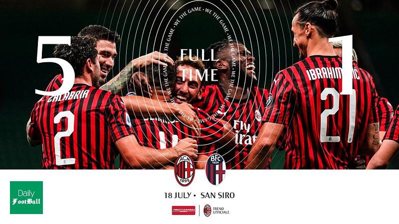 میلان بولونیا را به توپ بست