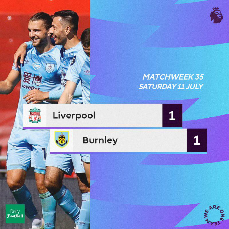 نتیجه بازی لیورپول و برنلی/ توقف خانگی قرمزها