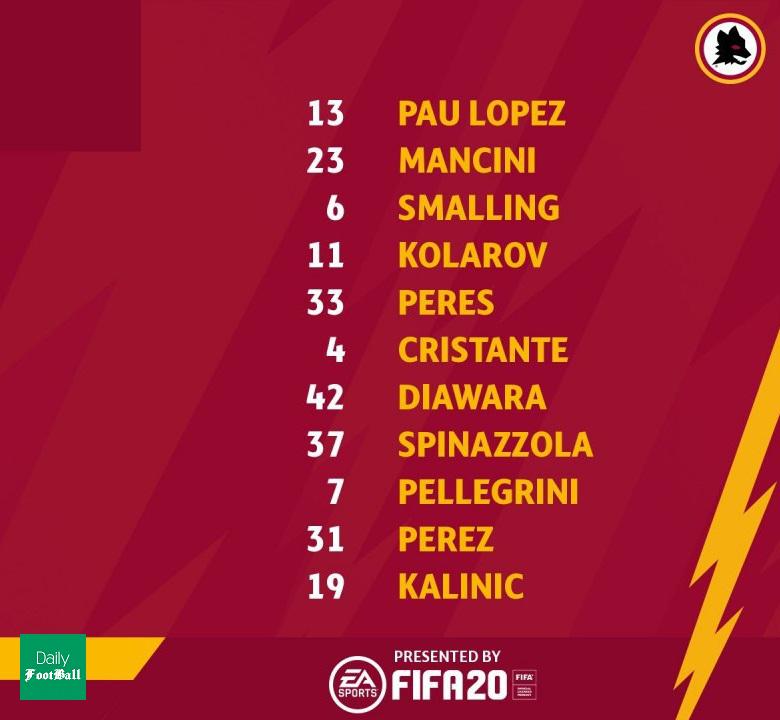 ترکیب رم مقابل اسپال برای بازی امشب 1 مرداد 99