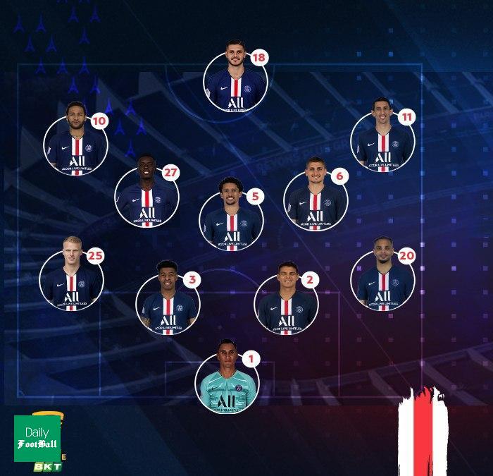 ترکیب پاری سن ژرمن مقابل لیون برای بازی امشب 10 مرداد 99