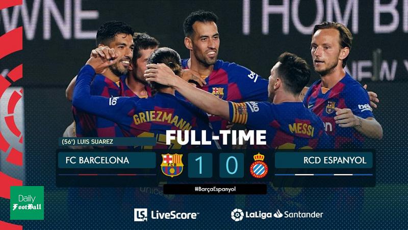 نتیجه بازی بارسلونا و اسپانیول/ پیروزی بارسا در دربی کاتالونیا
