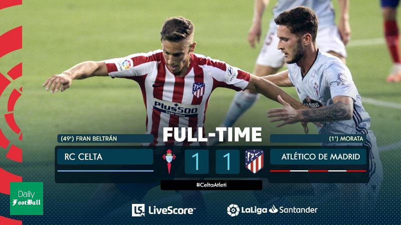 نتیجه بازی اتلتیکو مادرید و سلتاویگو/ توقف شاگردان سیمئونه