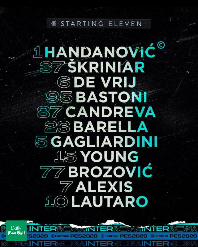 ترکیب رم و اینتر برای بازی امشب 29 تیر 99