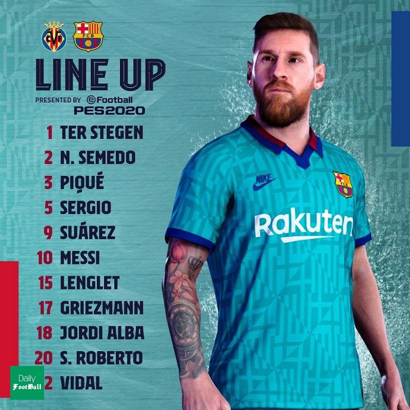 ترکیب بارسلونا مقابل ویارئال برای بازی امشب 15 تیر 99