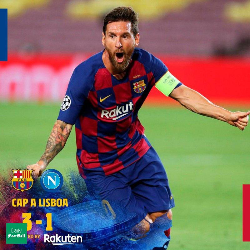 نتیجه بازی بارسلونا و ناپولی در یک هشتم نهایی لیگ قهرمانان اروپا