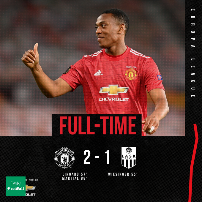 نتیجه بازی منچستریونایتد و لاسک لینز/ صعود شیاطین سرخ به یک چهارم نهایی لیگ اروپا