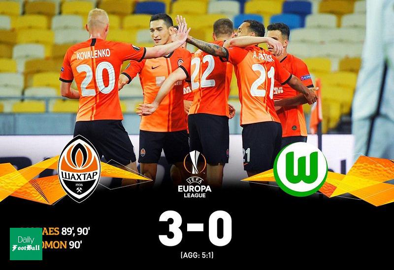 نتیجه بازی شاختار و ولفسبورگ/ صعود شاختار به یک چهارم نهایی لیگ اروپا