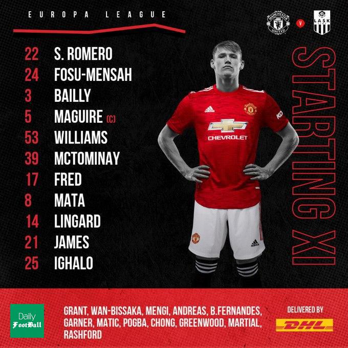 ترکیب منچستریونایتد مقابل لاسک برای بازی امشب 15 مرداد 99