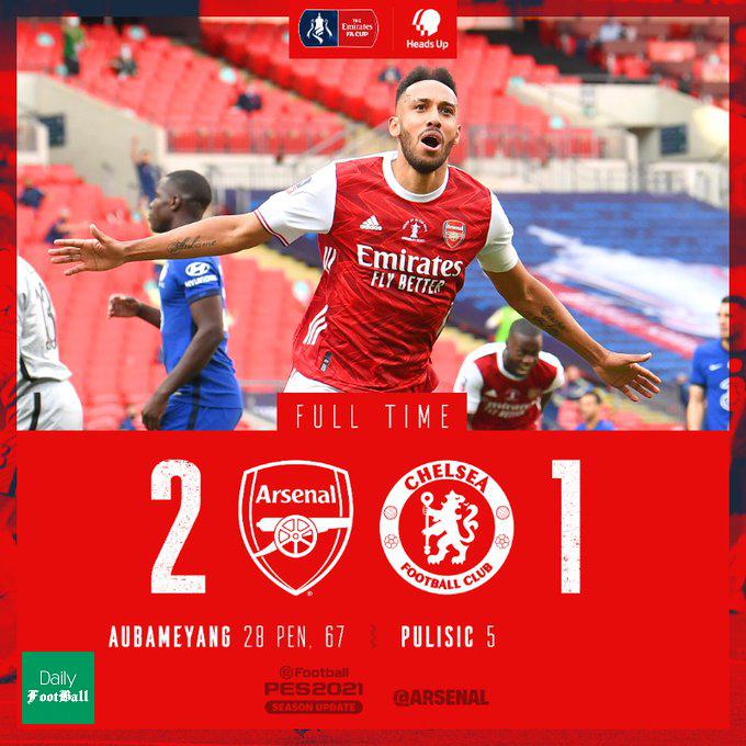 نتیجه بازی آرسنال و چلسی در فینال جام حذفی انگلیس 2020