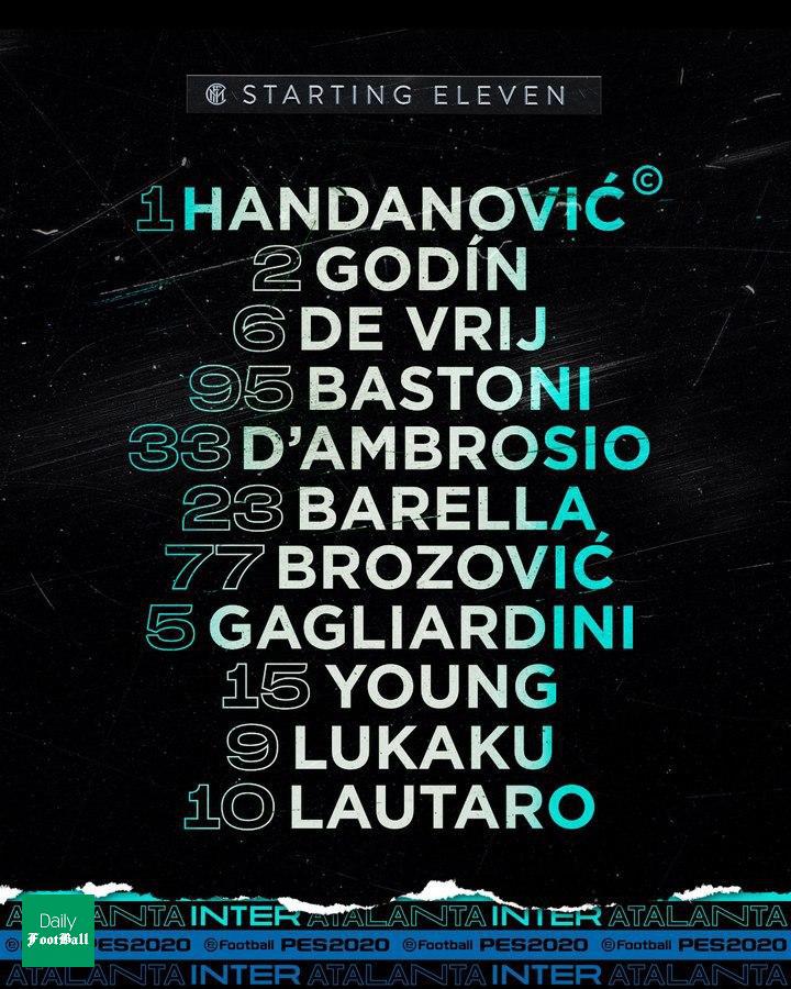 ترکیب اینتر مقابل آتالانتا برای بازی امشب 11 مرداد 99