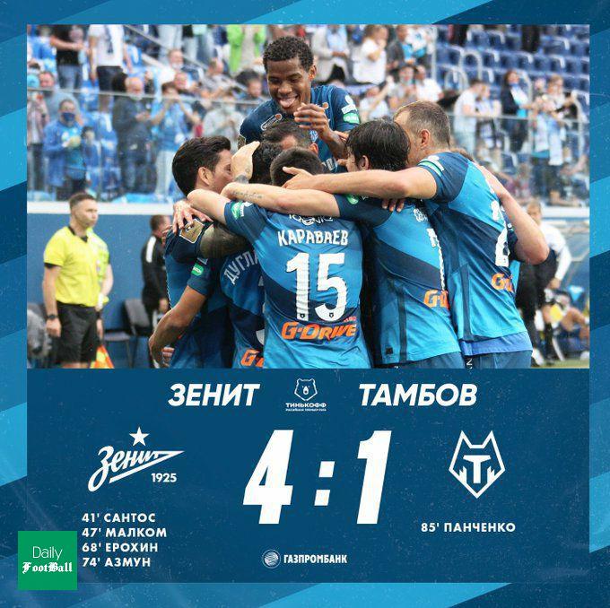 پیروزی پرگل زنیت مقابل تامبوف با درخشش سردار آزمون