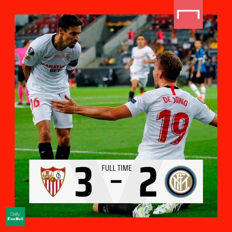 نتیجه بازی اینتر و سویا/ ششمین قهرمانی سویا در لیگ اروپا