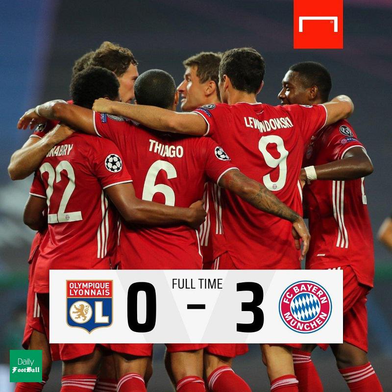 نتیجه بازی بایرن مونیخ و لیون/ صعود باواریایی ها به فینال لیگ قهرمانان اروپا