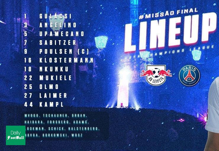 ترکیب پاری سن ژرمن و لایپزیگ برای بازی امشب 28 مرداد 99