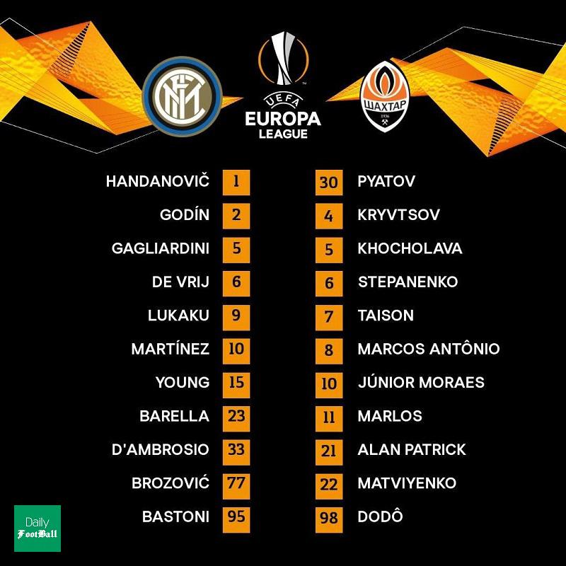 ترکیب اینتر مقابل شاختار برای بازی امشب 27 مرداد 99