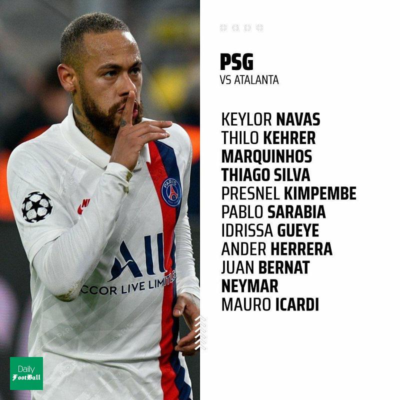 ترکیب آتالانتا و پاری سن ژرمن برای بازی امشب 22 مرداد 99