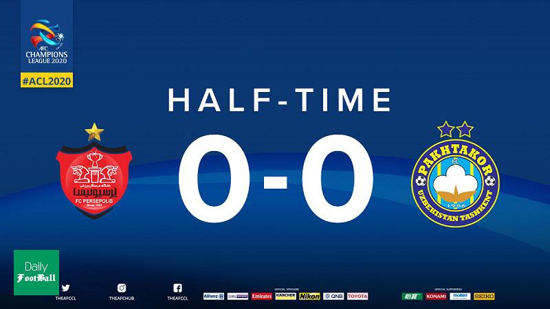 نتیجه بازی پرسپولیس و پاختاکور ازبکستان در یک چهارم نهایی لیگ قهرمانان آسیا