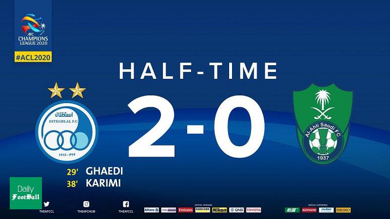 نتیجه بازی برگشت استقلال و الاهلی در مرحله گروهی لیگ قهرمانان آسیا