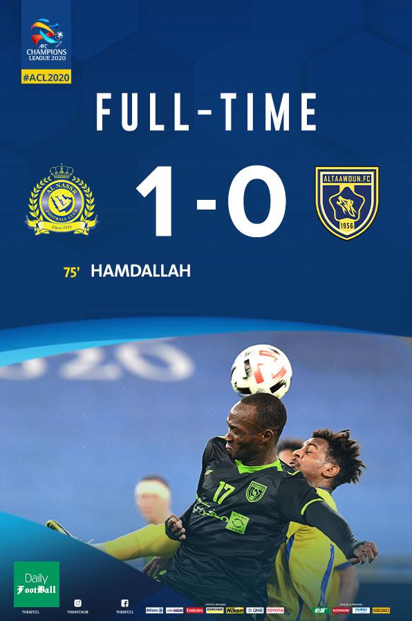 نتیجه بازی النصر و التعاون در یک هشتم نهایی لیگ قهرمانان آسیا