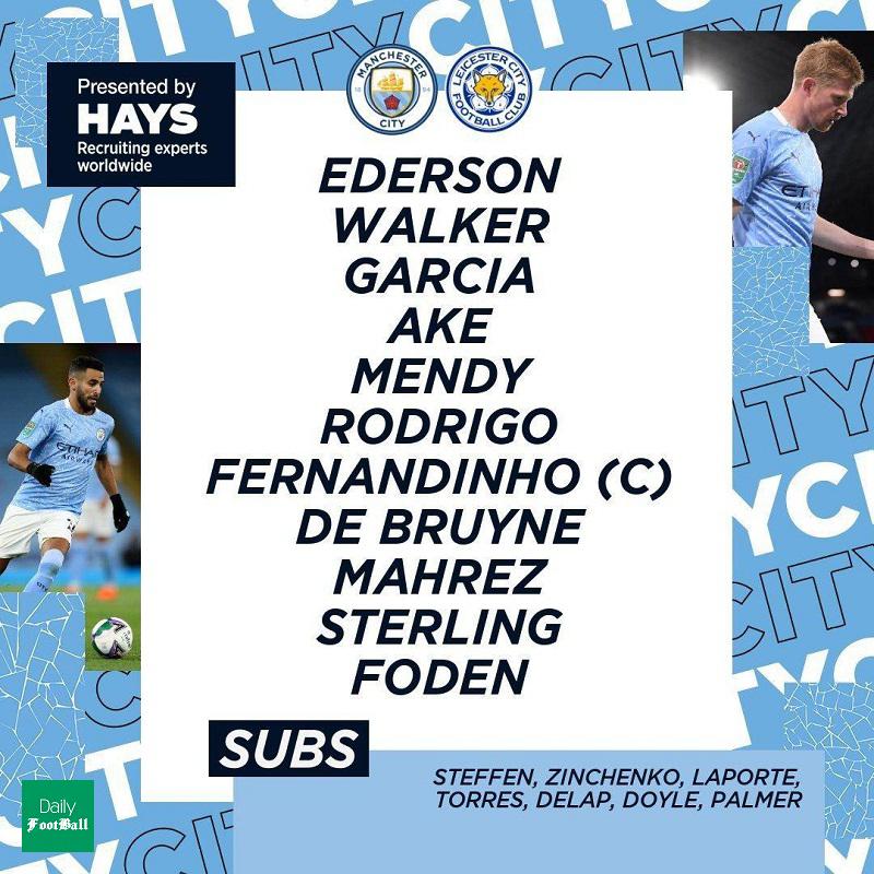 ترکیب منچسترسیتی مقابل لسترسیتی برای بازی امشب 6 مهر 99