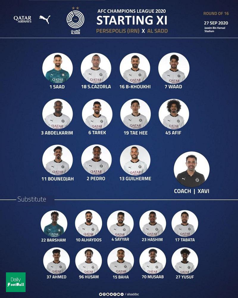 ترکیب السد قطر مقابل پرسپولیس برای بازی امروز 6 مهر 99