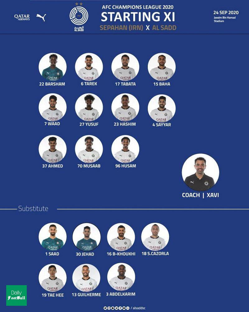 ترکیب السد مقابل سپاهان برای بازی امروز 3 مهر 99