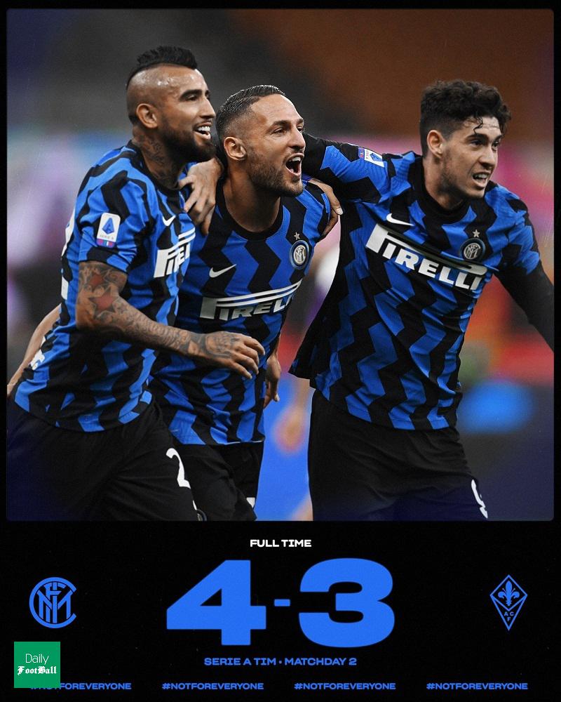 نتیجه بازی اینتر و فیورنتینا/ پیروزی دشوار اینترمیلان