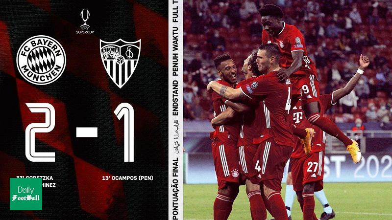 نتیجه بازی بایرن مونیخ و سویا/ بایرن قهرمان سوپرکاپ اروپا شد