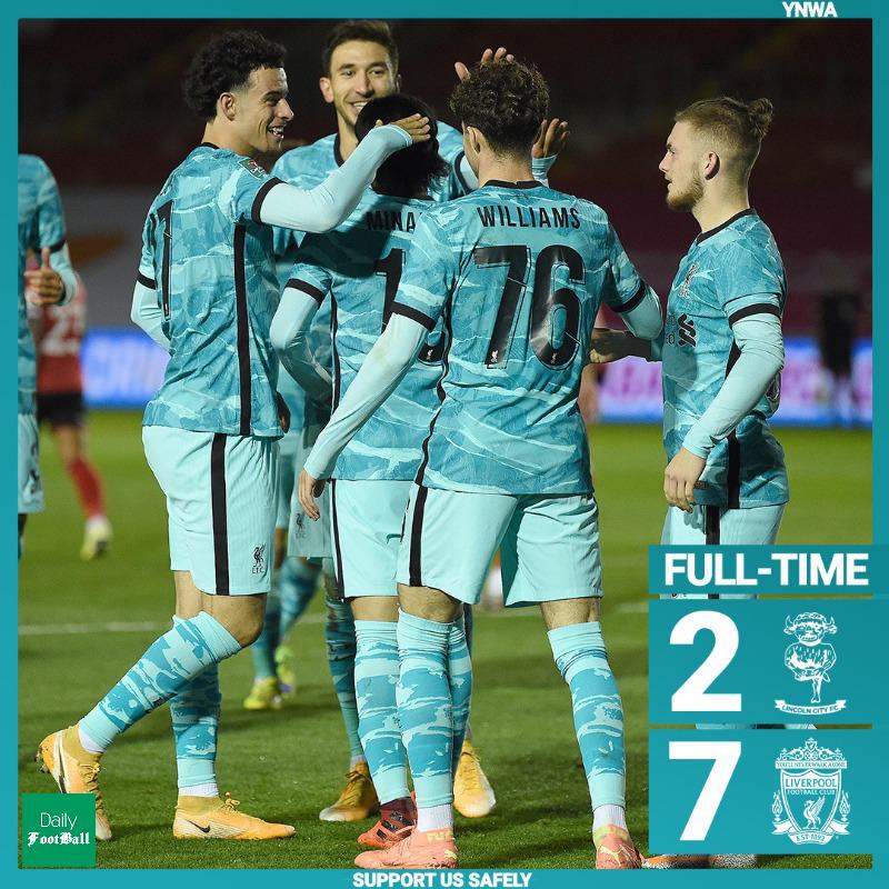 نتیجه بازی لیورپول و لینکولن سیتی/ جشنواره گل شاگردان کلوپ