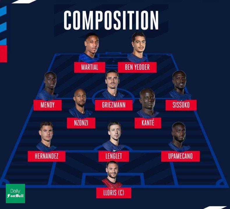ترکیب تیم ملی فرانسه مقابل کرواسی برای بازی امشب 18 شهریور 99