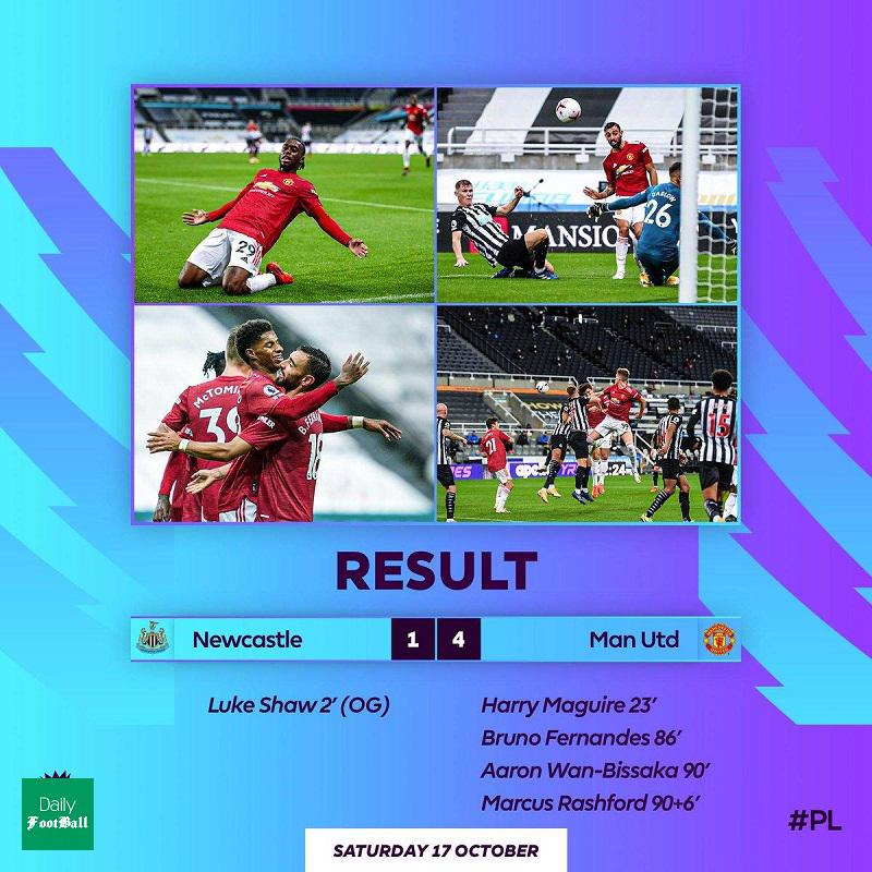 نتیجه بازی منچستریونایتد و نیوکاسل/ پیروزی پرگل شیاطین سرخ