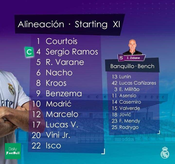 ترکیب رئال مادرید مقابل کادیز برای بازی امشب 26 مهر 99