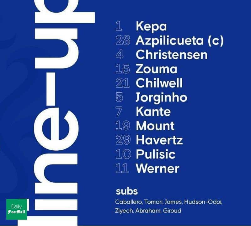 ترکیب چلسی مقابل ساوتهمپتون برای بازی امروز 26 مهر 99