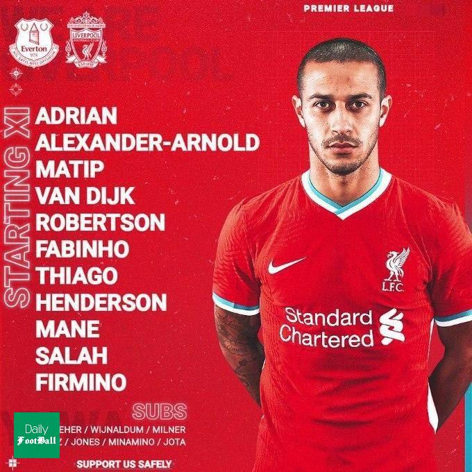 ترکیب لیورپول مقابل اورتون برای بازی امروز 26 مهر 99