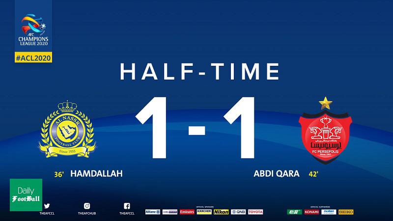 نتیجه بازی پرسپولیس و النصر عربستان در نیمه نهایی لیگ قهرمانان آسیا 2020