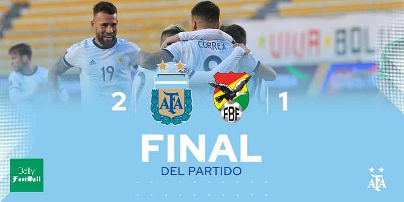 نتیجه بازی آرژانتین و بولیوی/ کامبک آرژانتین در خانه حریف