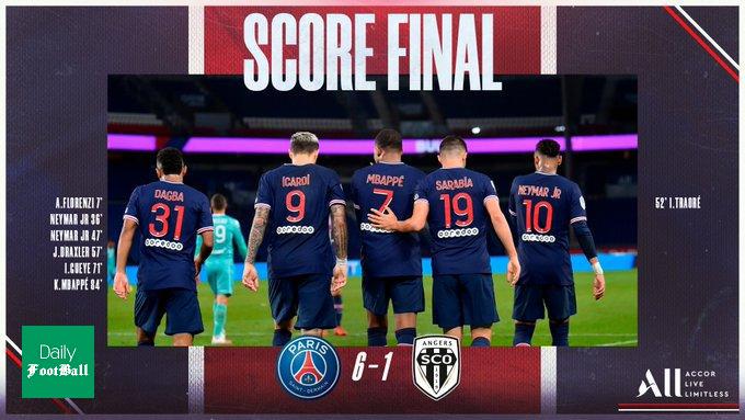 نتیجه بازی پاری سن ژرمن و آنژه/ جشنواره گل پاریسی ها