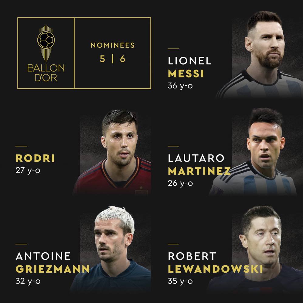 نامزدهای نهایی دریافت جایزه توپ طلا 2023 | دیلی فوتبال